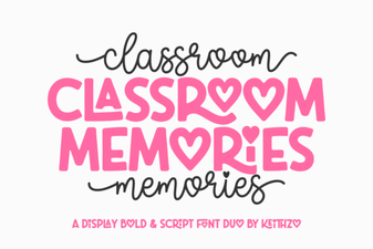 Classroom Memories Font for Nostalgic School Design Projects