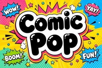 Creative Comic Pop Font for Vibrant Design Projects
