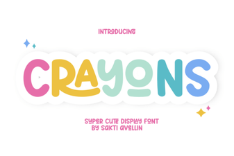 Crayons Font: a Playful Handwritten Typeface for Creative Design