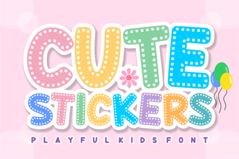 Adorable Stickers Font for Creative Design Projects