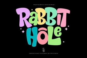 Rabbit Hole Font - Whimsical Display Typeface for Creative Designs