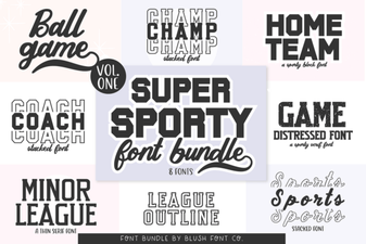 Super Sport Bundle Font - Bold Display Typeface Collection