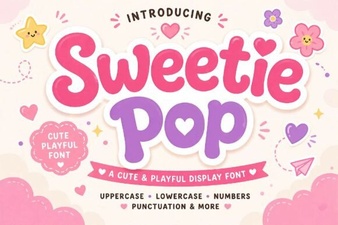 Sweetie Pop Font: a Playful Typeface for Creative Designs