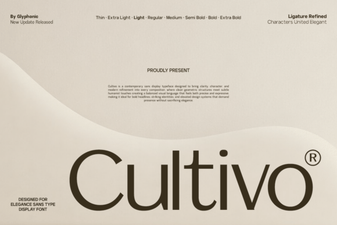 Cultivo Font - Free Sans Serif Display Typeface Download