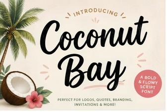Coconut Bay Font: Tropical Vibes for Creative Design Projects