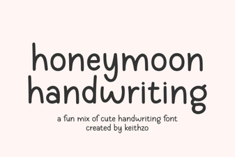 Honeymoon Handwriting Font for Elegant Wedding Designs